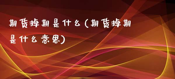 期货掉期是什么(期货掉期是什么意思)_https://www.iteshow.com_商品期权_第1张