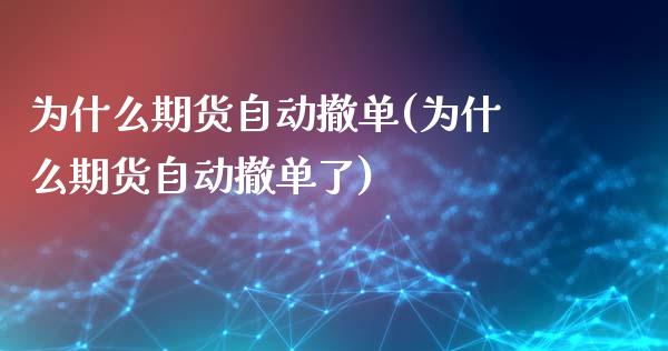 为什么期货自动撤单(为什么期货自动撤单了)_https://www.iteshow.com_期货公司_第1张