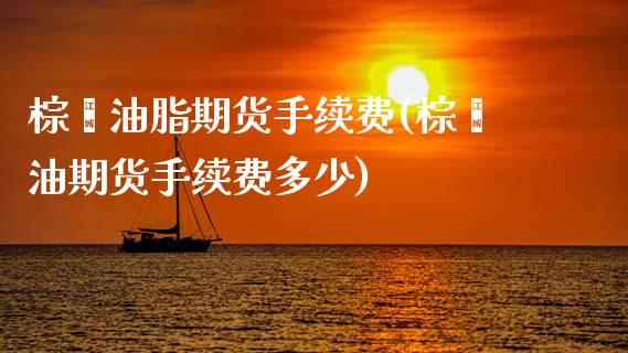 棕榈油脂期货手续费(棕榈油期货手续费多少)_https://www.iteshow.com_商品期权_第1张