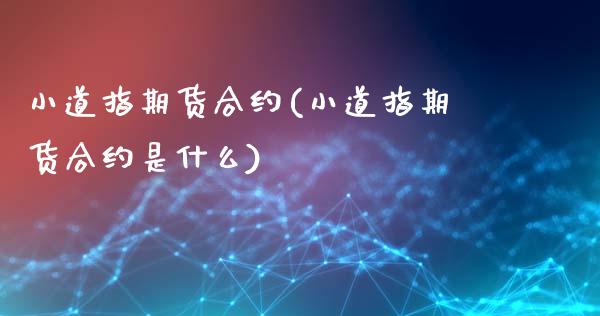 小道指期货合约(小道指期货合约是什么)_https://www.iteshow.com_基金_第1张