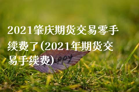 2021肇庆期货交易零手续费了(2021年期货交易手续费)_https://www.iteshow.com_期货品种_第1张