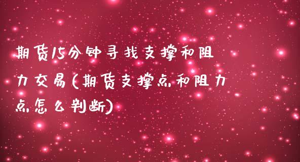 期货15分钟寻找支撑和阻力交易(期货支撑点和阻力点怎么判断)_https://www.iteshow.com_期货品种_第1张