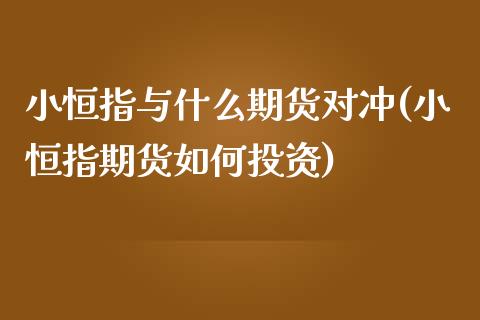 小恒指与什么期货对冲(小恒指期货如何投资)_https://www.iteshow.com_基金_第1张