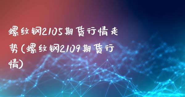 螺纹钢2105期货行情走势(螺纹钢2109期货行情)_https://www.iteshow.com_基金_第1张