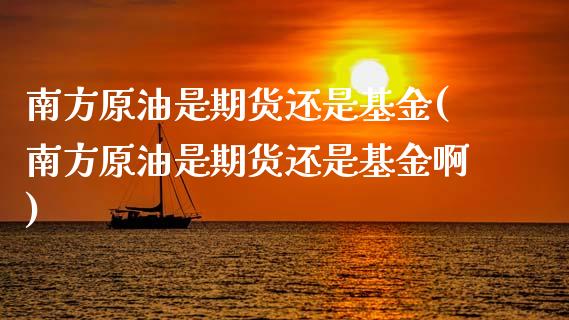 南方原油是期货还是基金(南方原油是期货还是基金啊)_https://www.iteshow.com_商品期权_第1张