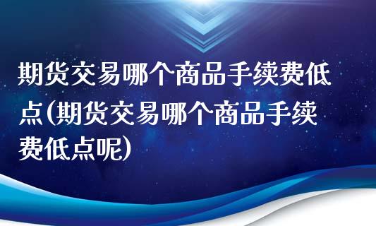 期货交易哪个商品手续费低点(期货交易哪个商品手续费低点呢)_https://www.iteshow.com_商品期货_第1张