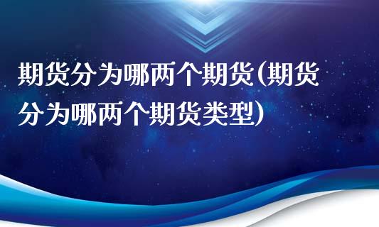 期货分为哪两个期货(期货分为哪两个期货类型)_https://www.iteshow.com_基金_第1张