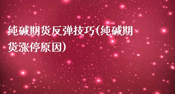 纯碱期货反弹技巧(纯碱期货涨停原因)_https://www.iteshow.com_股指期货_第1张