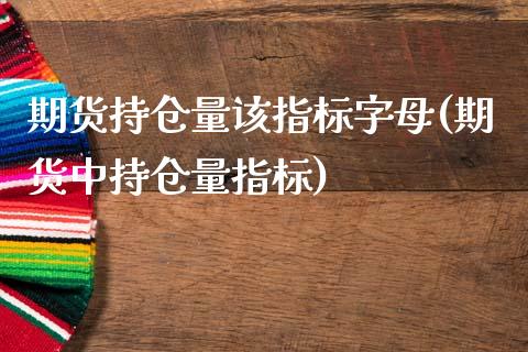 期货持仓量该指标字母(期货中持仓量指标)_https://www.iteshow.com_商品期权_第1张