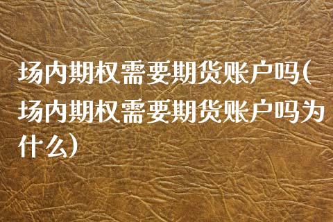 场内期权需要期货账户吗(场内期权需要期货账户吗为什么)_https://www.iteshow.com_股指期货_第1张