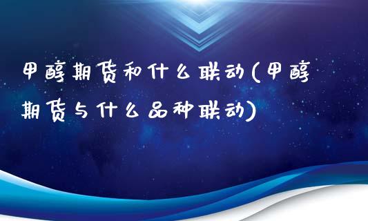 甲醇期货和什么联动(甲醇期货与什么品种联动)_https://www.iteshow.com_期货品种_第1张