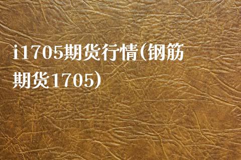 i1705期货行情(钢筋期货1705)_https://www.iteshow.com_基金_第1张