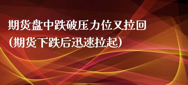 期货盘中跌破压力位又拉回(期货下跌后迅速拉起)_https://www.iteshow.com_期货手续费_第1张