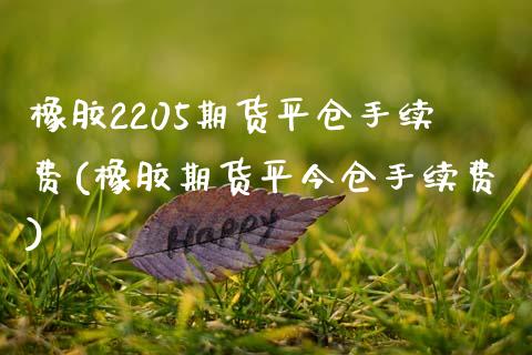 橡胶2205期货平仓手续费(橡胶期货平今仓手续费)_https://www.iteshow.com_股指期权_第1张