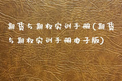 期货与期权实训手册(期货与期权实训手册电子版)_https://www.iteshow.com_原油期货_第1张