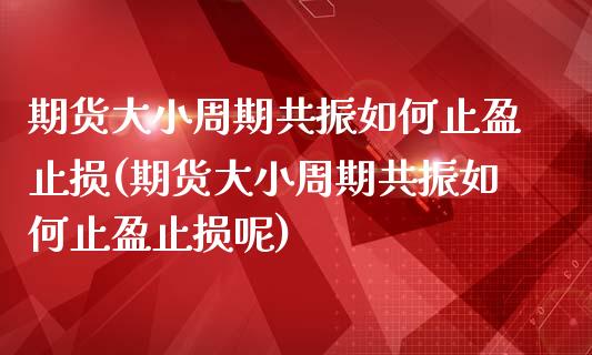 期货大小周期共振如何止盈止损(期货大小周期共振如何止盈止损呢)_https://www.iteshow.com_期货百科_第1张