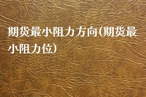 期货最小阻力方向(期货最小阻力位)_https://www.iteshow.com_商品期权_第1张