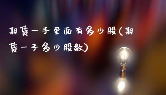 期货一手里面有多少股(期货一手多少股数)_https://www.iteshow.com_商品期货_第1张