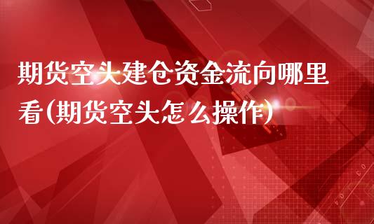 期货空头建仓资金流向哪里看(期货空头怎么操作)_https://www.iteshow.com_股指期权_第1张