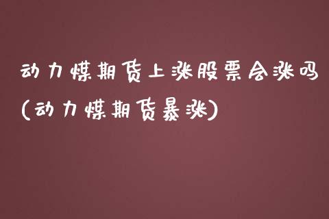 动力煤期货上涨股票会涨吗(动力煤期货暴涨)_https://www.iteshow.com_期货开户_第1张