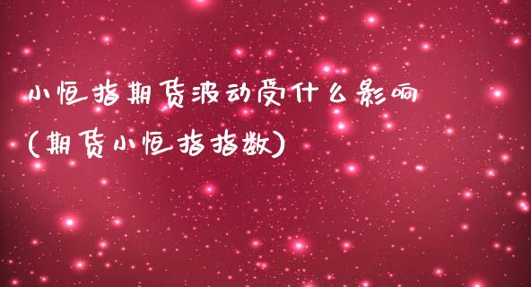 小恒指期货波动受什么影响(期货小恒指指数)_https://www.iteshow.com_商品期货_第1张