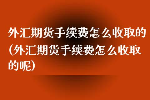 外汇期货手续费怎么收取的(外汇期货手续费怎么收取的呢)_https://www.iteshow.com_股票_第1张