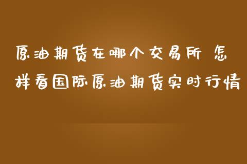 原油期货在哪个交易所 怎样看国际原油期货实时行情_https://www.iteshow.com_期货品种_第1张