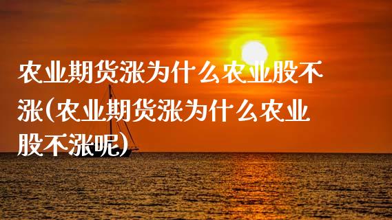 农业期货涨为什么农业股不涨(农业期货涨为什么农业股不涨呢)_https://www.iteshow.com_基金_第1张