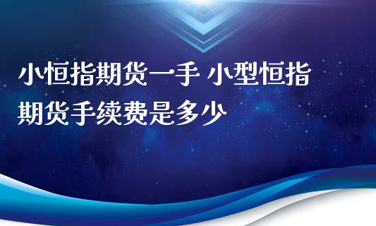 小恒指期货一手 小型恒指期货手续费是多少_https://www.iteshow.com_期货百科_第1张