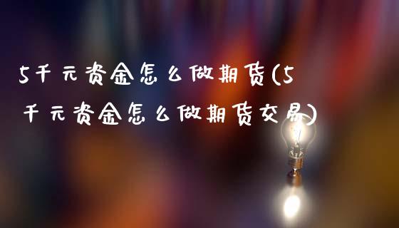 5千元资金怎么做期货(5千元资金怎么做期货交易)_https://www.iteshow.com_商品期权_第1张