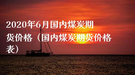 2020年6月国内煤炭期货价格（国内煤炭期货价格表）_https://www.iteshow.com_期货百科_第1张