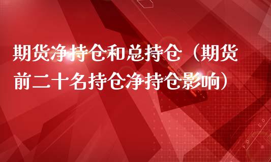 期货净持仓和总持仓（期货前二十名持仓净持仓影响）_https://www.iteshow.com_期货知识_第1张