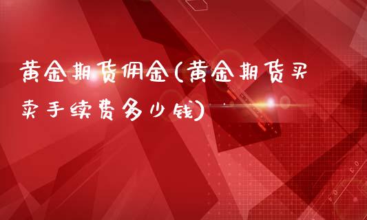 黄金期货佣金(黄金期货买卖手续费多少钱)_https://www.iteshow.com_期货品种_第1张