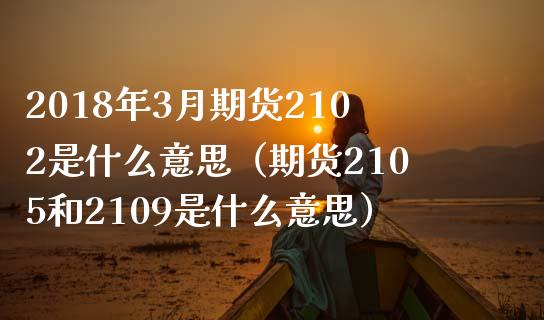 2018年3月期货2102是什么意思（期货2105和2109是什么意思）_https://www.iteshow.com_期货品种_第1张