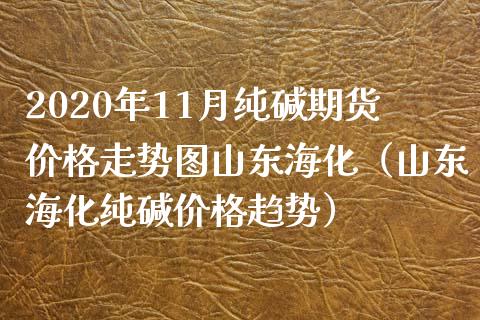 2020年11月纯碱期货价格走势图山东海化（山东海化纯碱价格趋势）_https://www.iteshow.com_期货百科_第1张