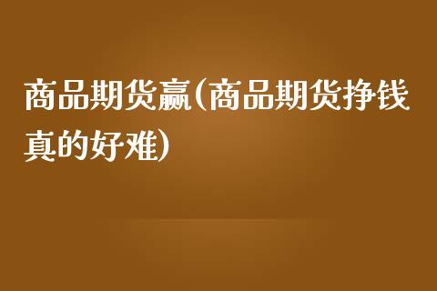 商品期货赢(商品期货挣钱真的好难)_https://www.iteshow.com_原油期货_第1张