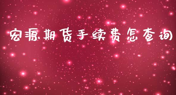 宏源期货手续费怎查询_https://www.iteshow.com_期货交易_第1张