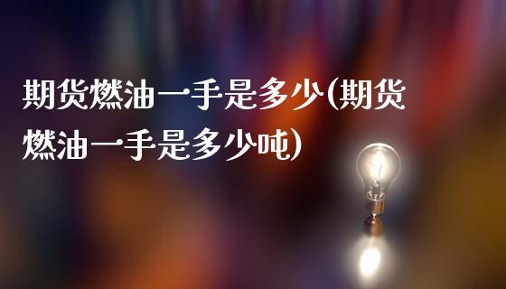 期货燃油一手是多少(期货燃油一手是多少吨)_https://www.iteshow.com_期货手续费_第1张