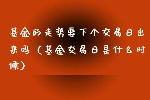 基金的走势要下个交易日出来吗（基金交易日是什么时候）_https://www.iteshow.com_基金_第1张