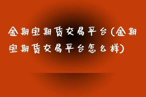 金期宝期货交易平台(金期宝期货交易平台怎么样)_https://www.iteshow.com_基金_第1张