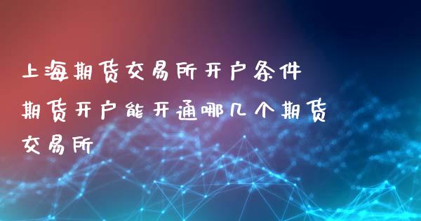 上海期货交易所开户条件 期货开户能开通哪几个期货交易所_https://www.iteshow.com_股指期权_第1张