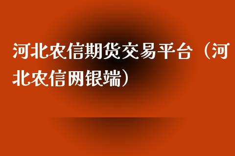 河北农信期货交易平台（河北农信网银端）_https://www.iteshow.com_期货交易_第1张