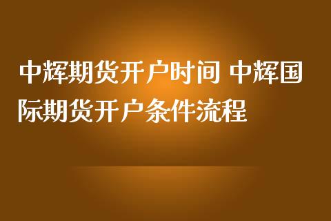 中辉期货开户时间 中辉国际期货开户条件流程_https://www.iteshow.com_商品期权_第1张