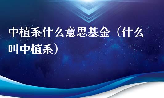 中植系什么意思基金（什么叫中植系）_https://www.iteshow.com_基金_第1张