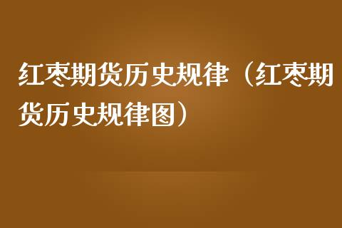 红枣期货历史规律（红枣期货历史规律图）_https://www.iteshow.com_期货开户_第1张