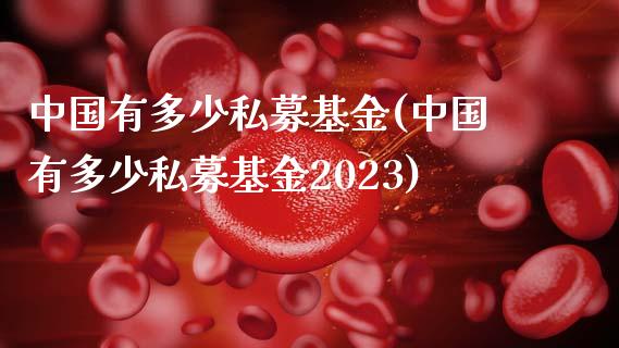 中国有多少私募基金(中国有多少私募基金2023)_https://www.iteshow.com_期货品种_第1张