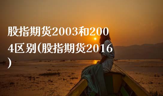 股指期货2003和2004区别(股指期货2016)_https://www.iteshow.com_股指期货_第1张