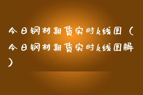 今日钢材期货实时k线图（今日钢材期货实时k线图解）_https://www.iteshow.com_期货百科_第1张