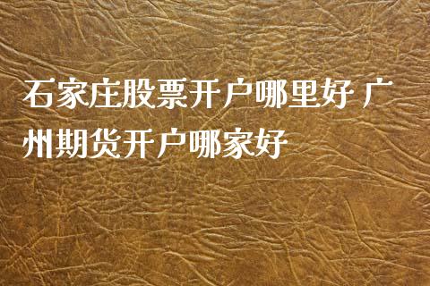 石家庄股票开户哪里好 广州期货开户哪家好_https://www.iteshow.com_商品期货_第1张