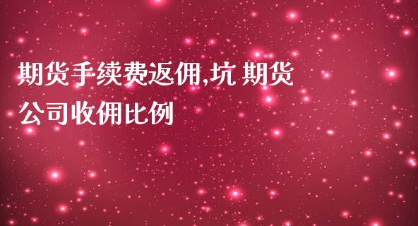 期货手续费返佣,坑 期货公司收佣比例_https://www.iteshow.com_股指期权_第1张